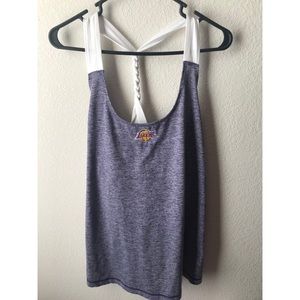 Antigua Lakers Twist Back Tank NWT